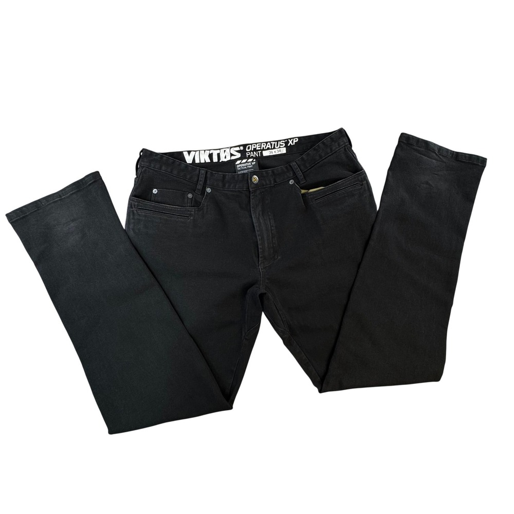 Viktos Operatus XP Tactical Pants Mens 36x34 Black Stretch‎ Denim EDC Workwear
